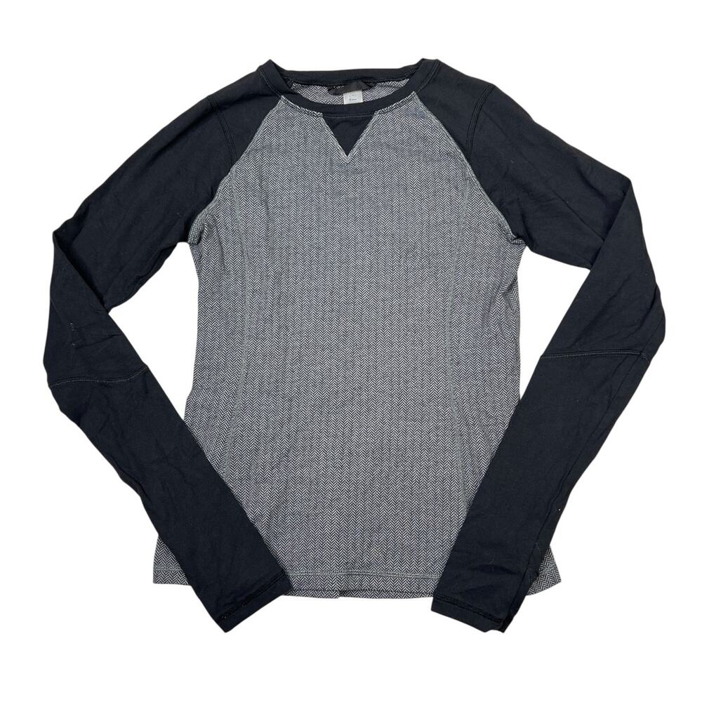 Ivivva Activewear Thumbholes Long Sleeve Shirt Top Heather Grey Girls 14